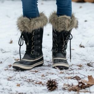 Sorel Joan of Arctic Waterproof Black Tall Winter Boots Women’s Size 8